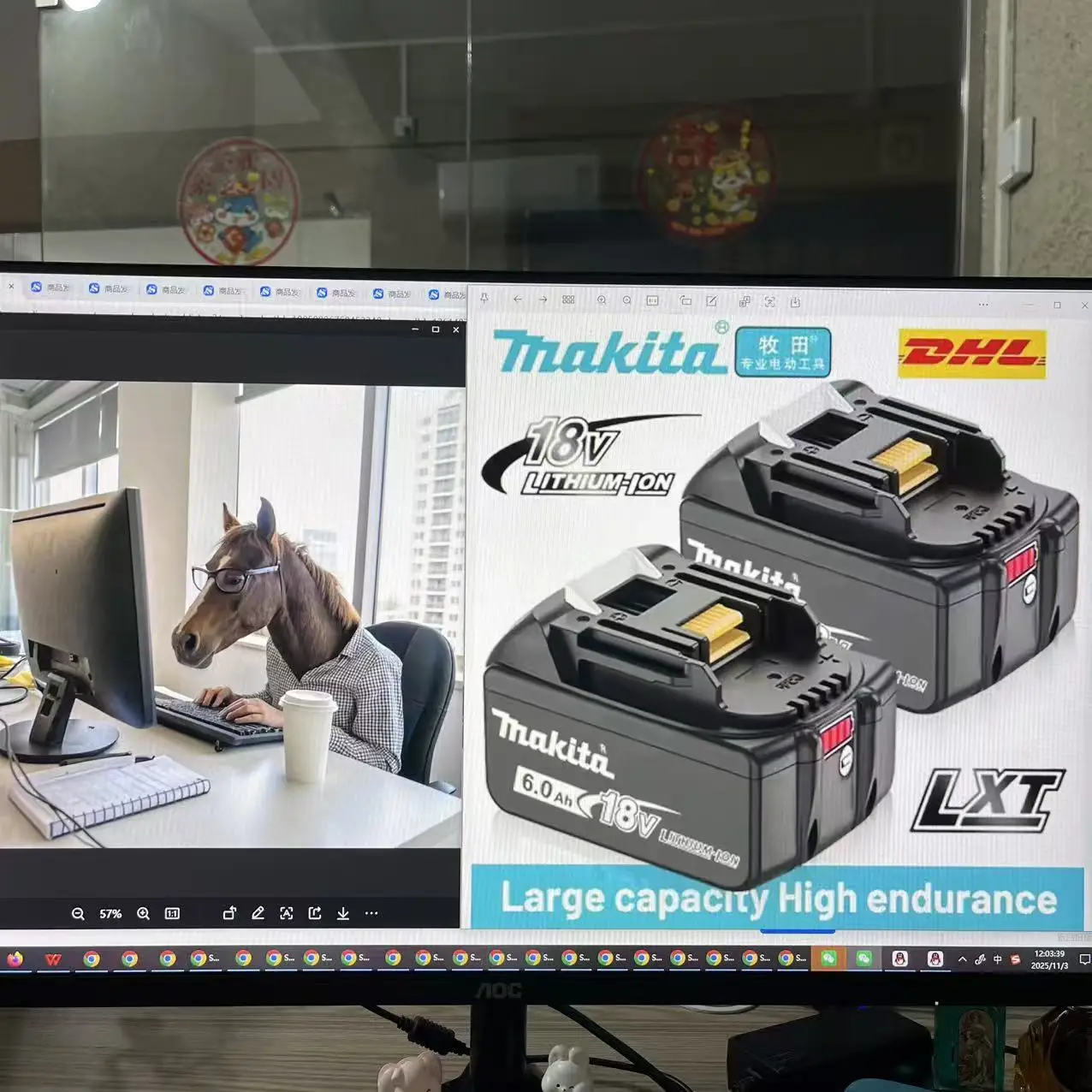 

Original genuine Makita 18V Battery for 6Ah Battery BL1860 BL1850B BL1850 BL1840 BL1830B Makita Replacement Lithium Battery