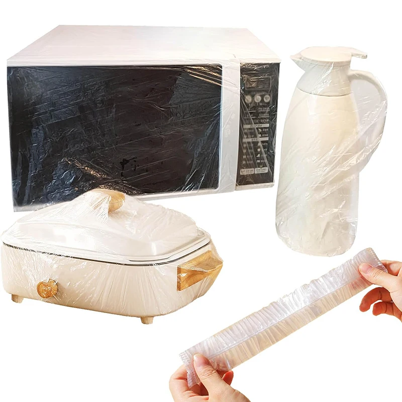 Cling Film Cover Oversized Thickened Dust Cover Rice Cooker Pot Kitchen Anti-roach Air Fryer Baking Pan Transparent Cover