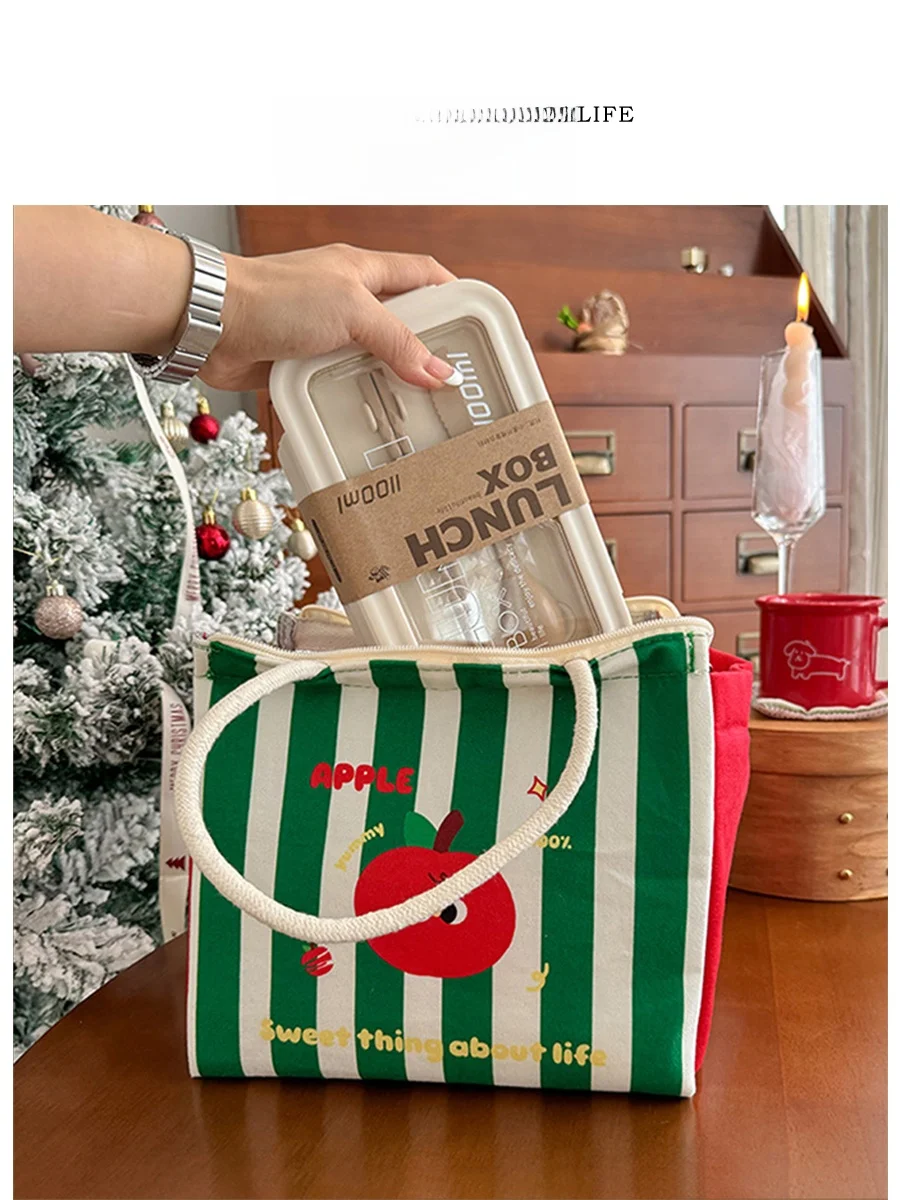 

Термосумка Tlife Thiened Square для ланч-боксов, изолированная из алюминиевой фольги, портативная сумка для хранения еды в скандинавском стиле для всех