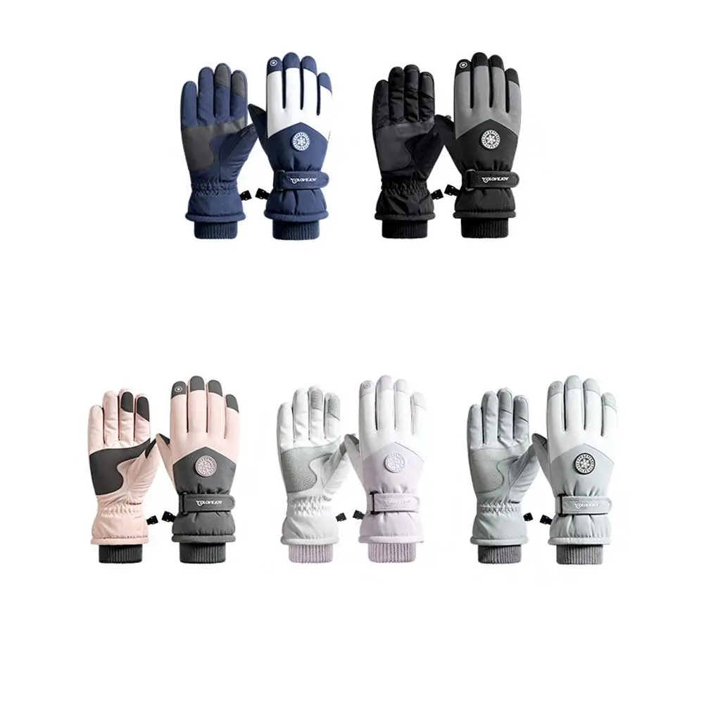 Guantes de dedo completo para montar en bicicleta, accesorios de motocicleta, guantes de esquí para pantalla táctil, guantes cálidos de invierno para motocicleta