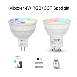 Miboxer 4 Вт RGB CCT Светодиодный точечный светильник FUT103 GU10 FUT104 MR16 2,4g Wifi приглушаемая потолочная светильник ная лампа для украшения дома