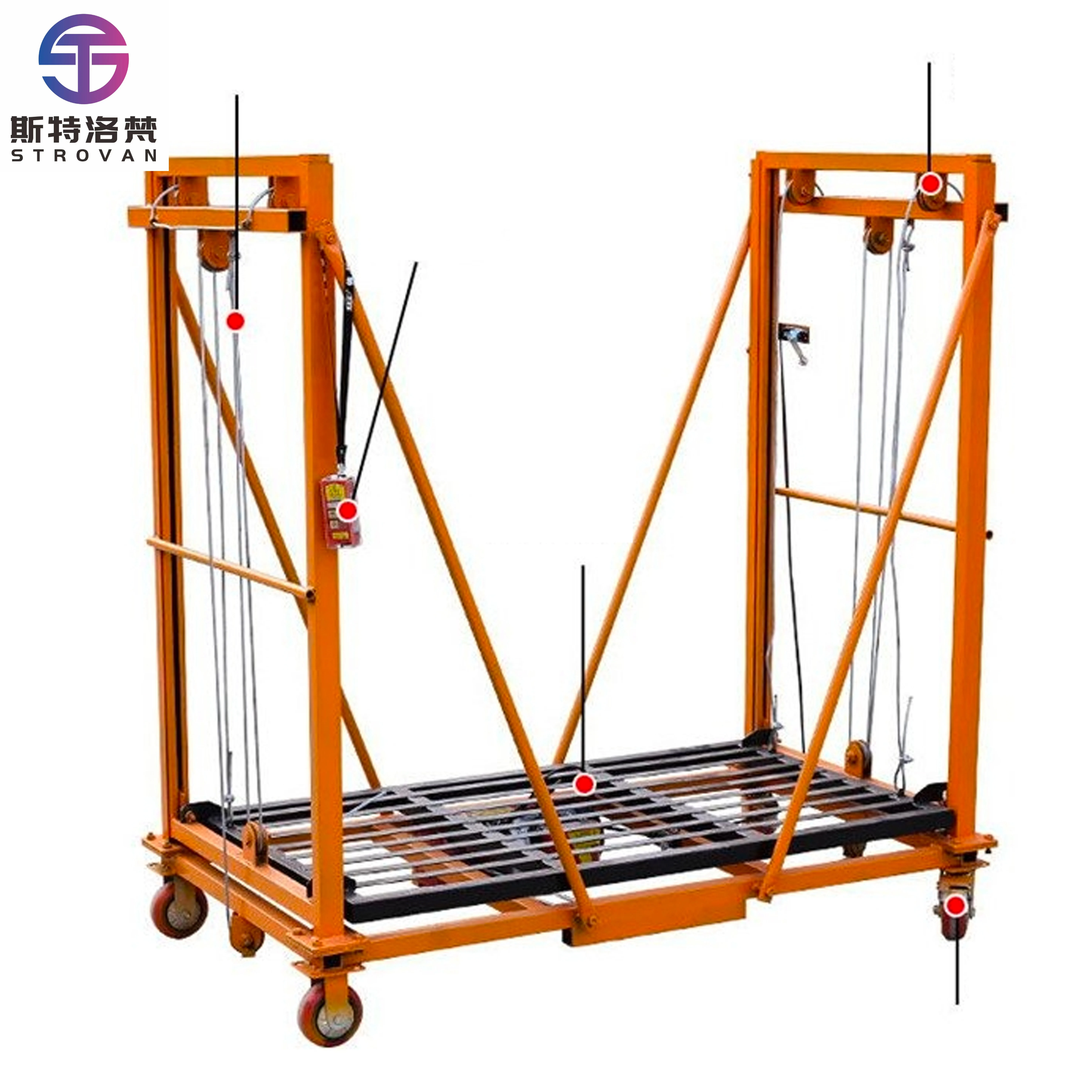 سقالة كهربائية 2-6 متر قابلة للطي رفع سقالة رفع كهربائية داخلية وخارجية