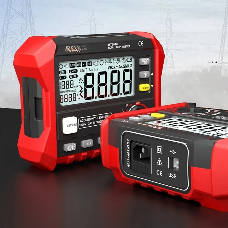 Good stuff Digital Rcd/loop Resistance Tester Tool MS5910 Rcd and Loop Impedance Check Device Instrument Loop & Rcd Meter HT5910