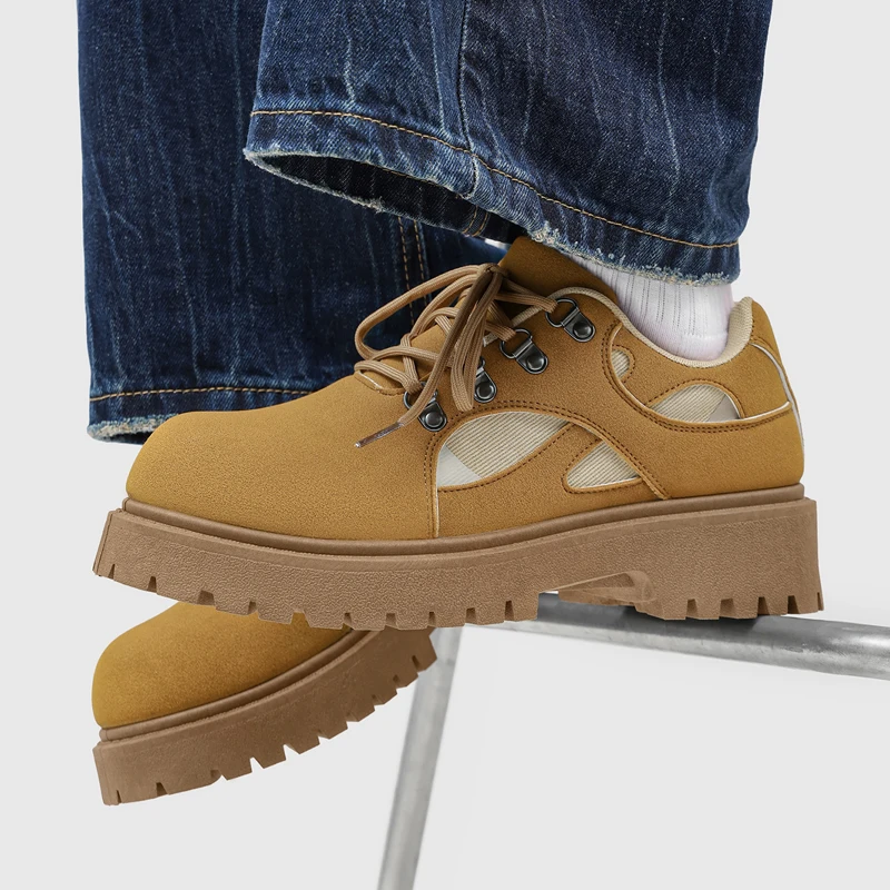 Autumn Leather Men's Sneakers Skate Shoes Flats Anti Slip Fashion Man New Trends 2026 Leisure Casual Outdoor Shoe Big Size 45 46