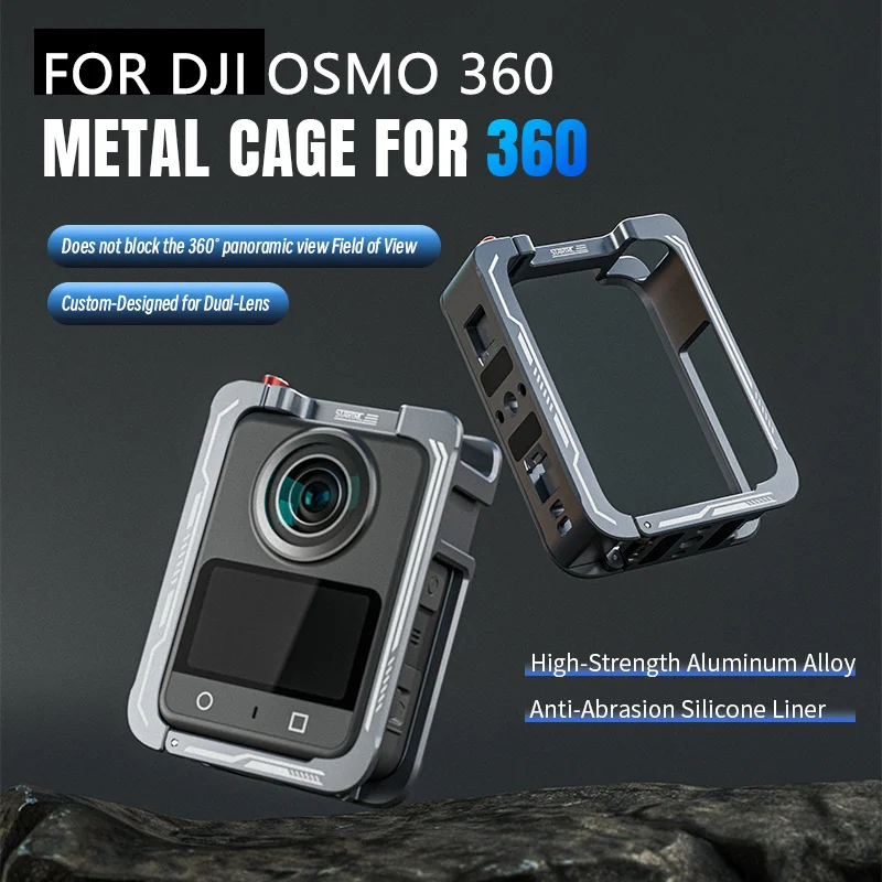 

Metal Camera Cage for DJI OSMO 360 Aluminum Alloy Protective Frame Quick Release Magnetic Case Cold Shoe Mount Camera Accessory