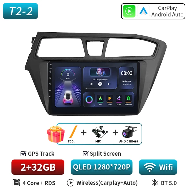 Android 16 Carplay Auto 5G Voor Hyundai I20 LHD 2014 2015 2016 2017 2018 Auto Radio Multimedia Speler stereo Head Unit 2din Audio