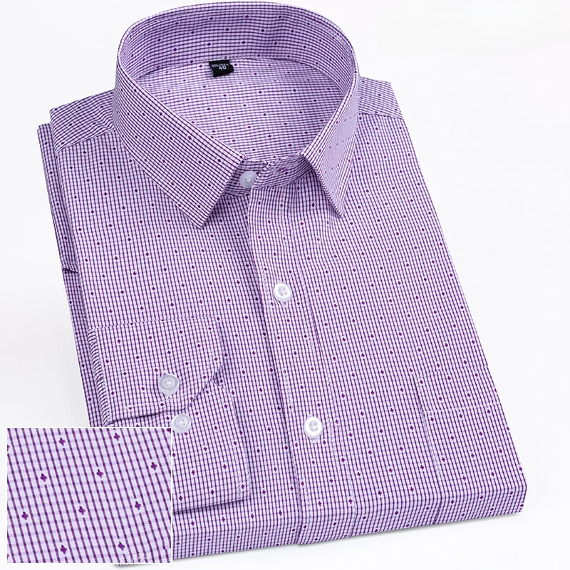 Nieuw in overhemd elegante katoenen shirts met lange mouwen voor mannen slim fit Casual effen overhemd geruite designer tops zachte houndstooth kleding