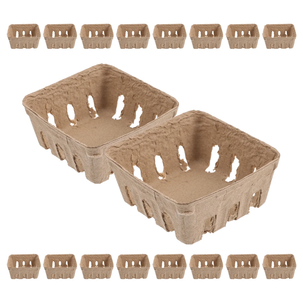 

35pcs Fruit Tray Storage Container Grocery Basket Snack Organizer Fresh Produce Paper Plate Vegetable Tray Strawberry