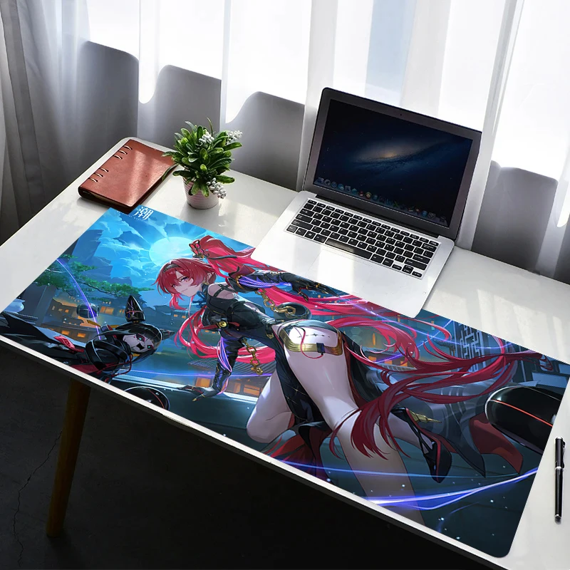 

Mouse Pad Laptop Rubber Extended Desktop Mat Computer Gamer Mousepad PC Gaming Accessories Wuthering Waves Yinlin Keyboard Pad
