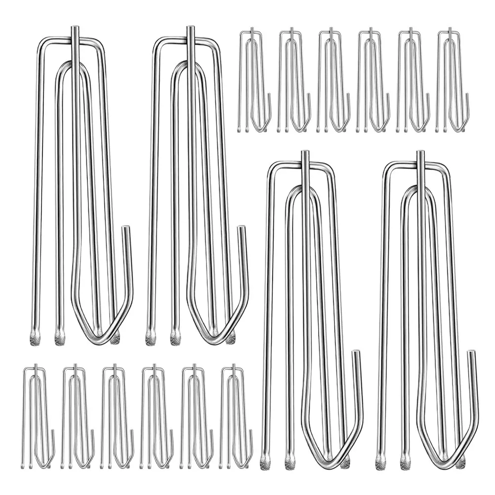 60Pcs Four Claw Curtain Hooks Stainless Steel Adjustable Pleat Hooks Soft Claw Tips Prevent Fabric Damage for Curtains Drapery