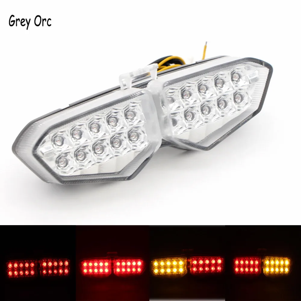 

For Yamaha YZF R6 2003-2005 YZF-R6S 2006-2008 XTZ1200 2012-2014 LED Rear Tail Light Brake Turn Signals Integrated Light