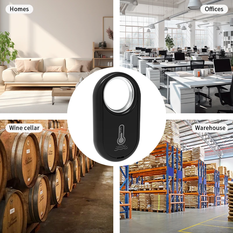 RSH Tuya zigbeetsensore di umidità della temperatura Smart Wireless Application Alarm termometro e igrometro per interni alimentati a batteria