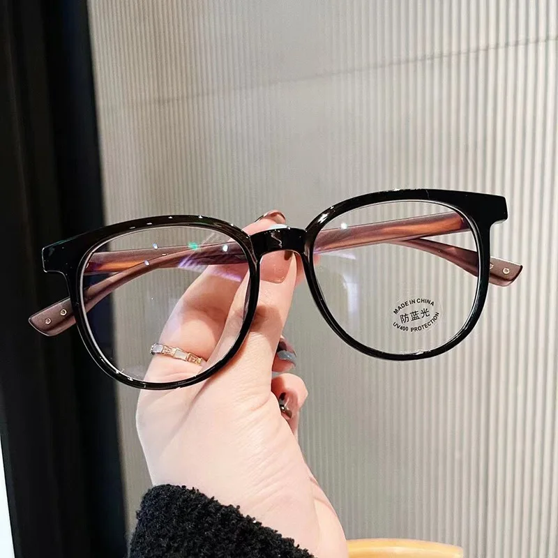 Okulary blokujące niebieskie światło Nowa moda Vintage Okrągłe drewniane nogi Okulary Ultra lekkie Okulary optyczne Mężczyzna Kobieta Lunette Homme