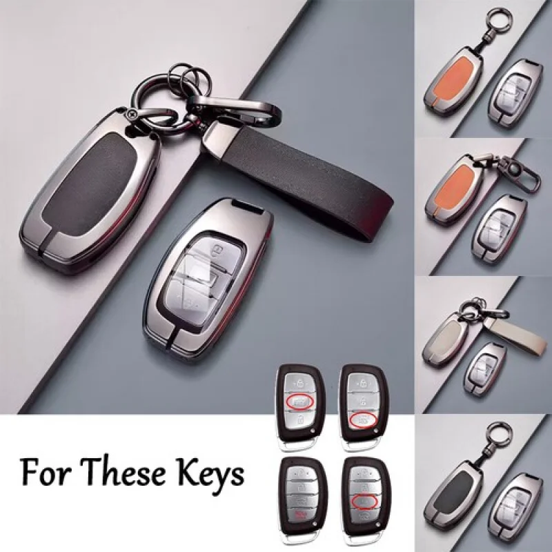 

Кожаный чехол для автомобильных ключей из цинкового сплава A + из ТПУ для Hyundai Sonata Tucson Elantra IX35