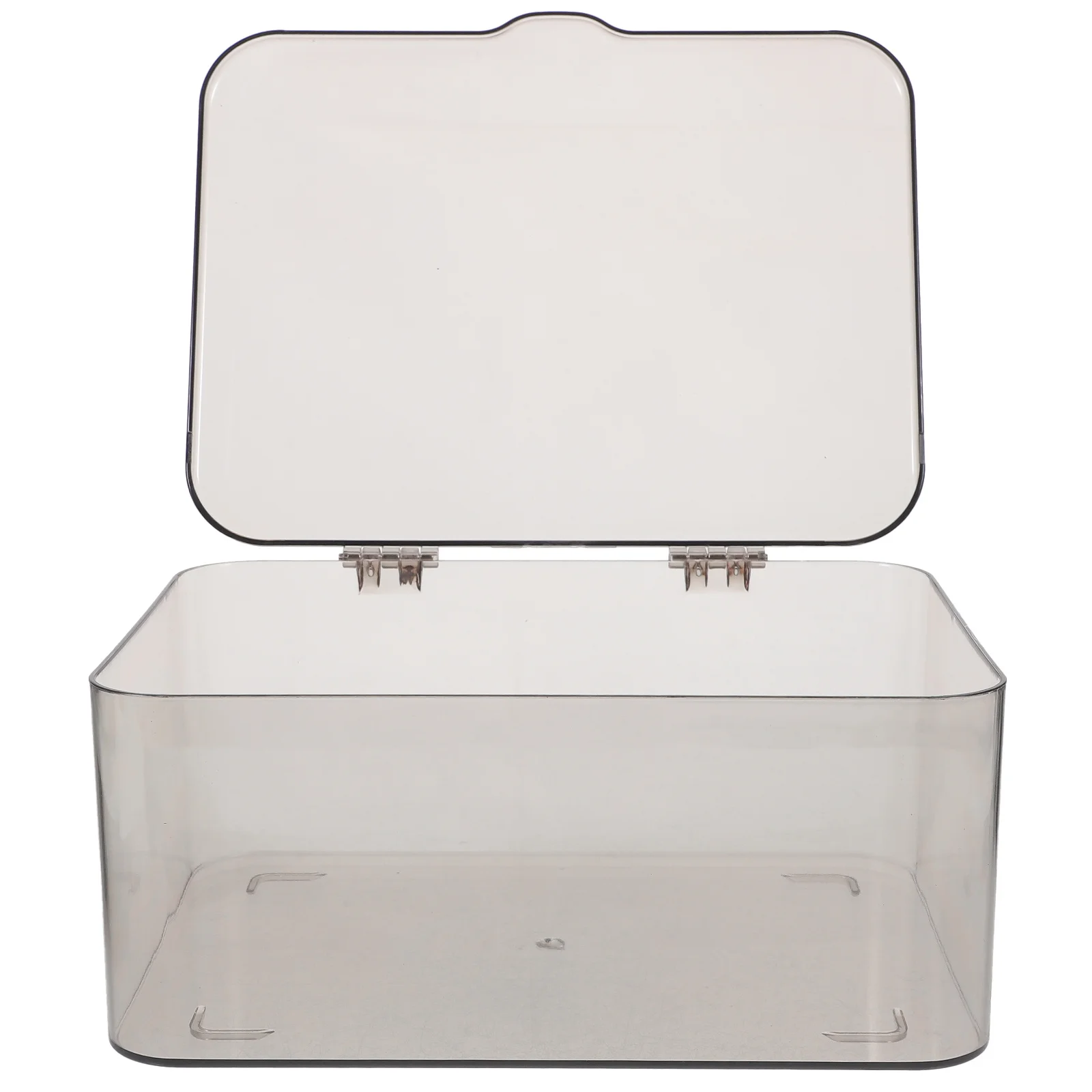 

Flip Top Storage Box Transparent Material Desktop Organizer For Makeup Tea Set Office Sundries Home Dresser Plastic