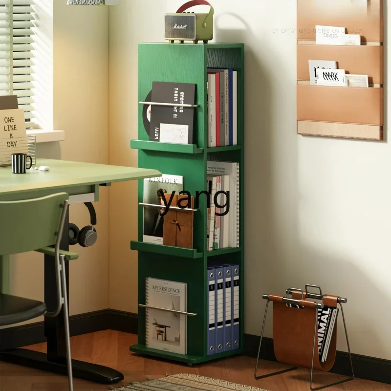 LTT floor-to-ceiling shelf integrated wall bookcase solid wood wall small narrow cabinet display storage rack