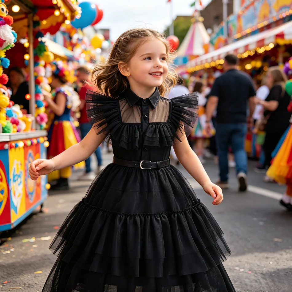 Girls Halloween Carnival Princess Cosplay Costumes Child Birthday Party Dress Kids Clothes Baby School Ball Gown Summer Dresses