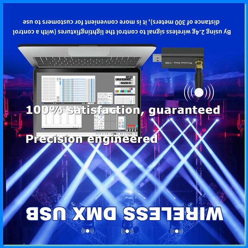 NEW USB to Interface Adapter Transmitter LED DMX512 Computer PC Stage Lighting Controller Dimmer-AD23