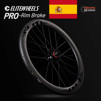 ELITEWHEELS Spain PRO 700c Road Carbon Wheels Ceramic Bearing/Steel Bearing 20-24H Clincher Tubeless For Cycling Wheelset