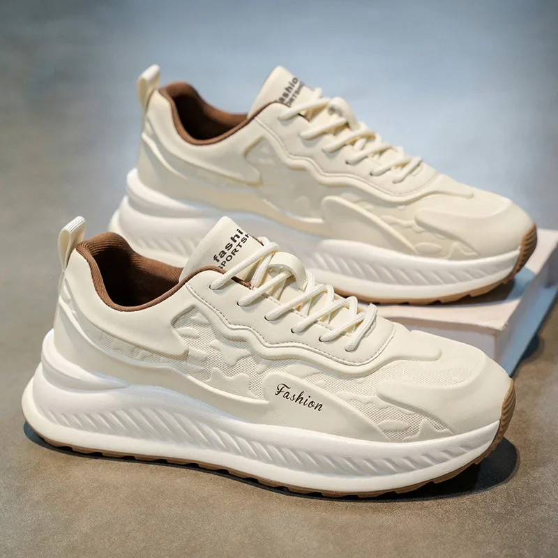 

Мужские летние спортивные кроссовки для бега, дышащая универсальная повседневная стелька из ЭВА с толстой подошвой, обувь для папы с круглым носком и резиновой подошвой