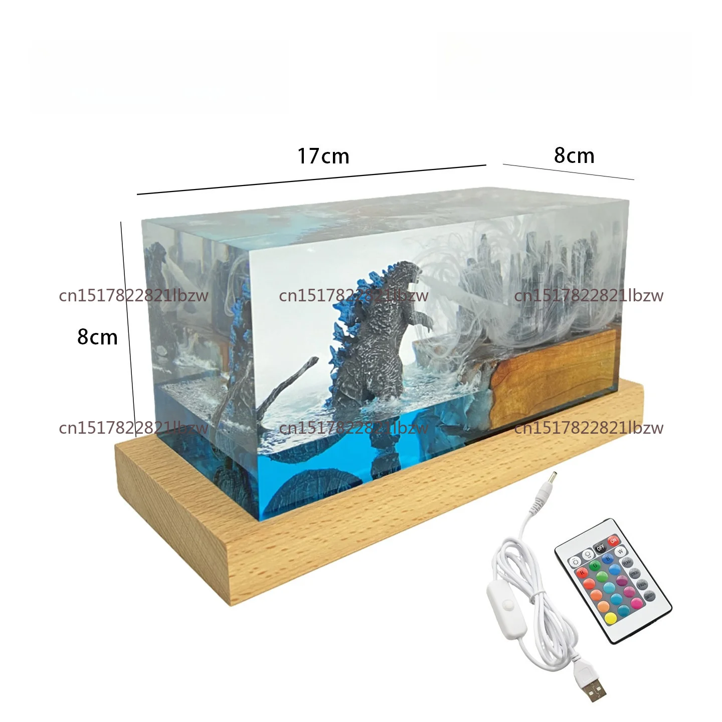Atomic breath colorful atmosphere night light highly transparent resin desktop ornament