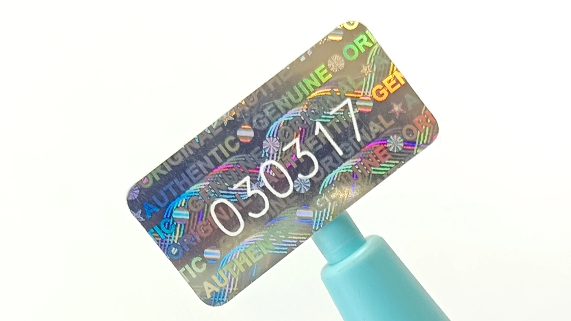 Anti-gefälschte manipulationssichere holografische Sicherheitsversiegelungsetiketten, Garantie-Void-Aufkleber mit Seriennummer, 3D-Silber, 10 x 20 mm – Detail 3