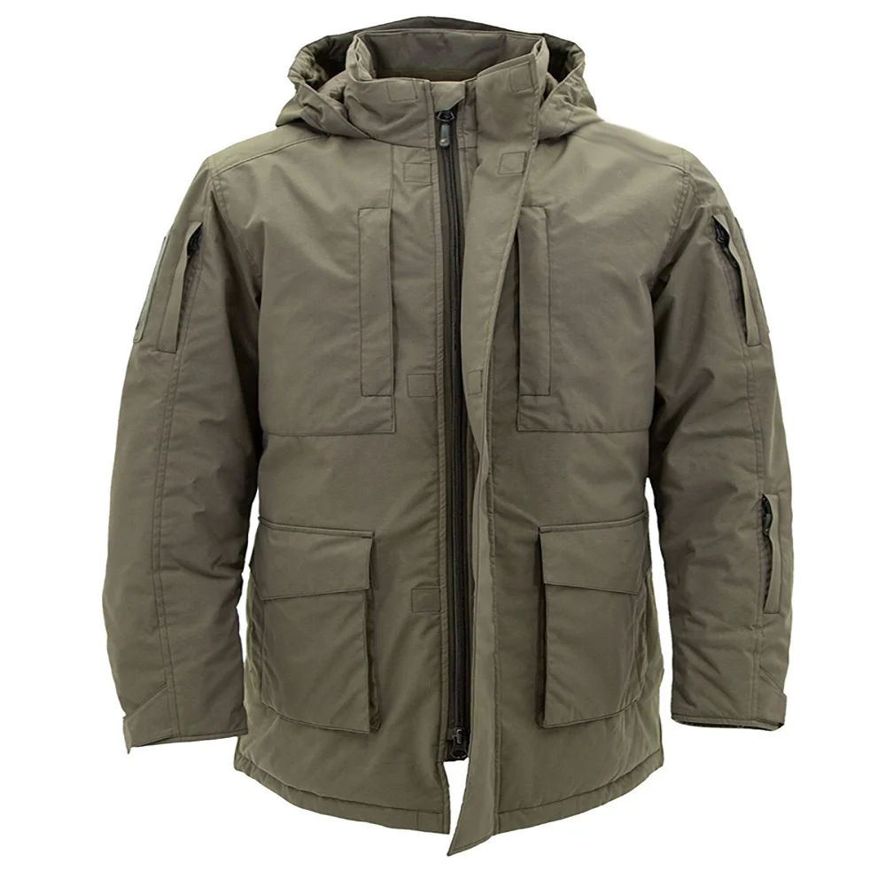 Tactical Jacket Outdoor Mid Length Parka With Thickened Warmth And Multiple Pockets For Hunting Equipment Ykk Zipper