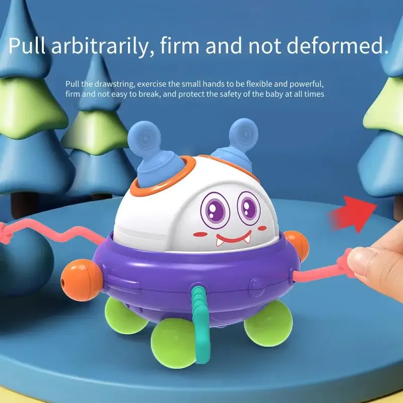 아기 조기 교육 퍼즐 장난감 세트 - 우주 당기는 공 휴대용 회전 공 및 동물 지상 쥐 장난감, 이상적인 어린이 선물