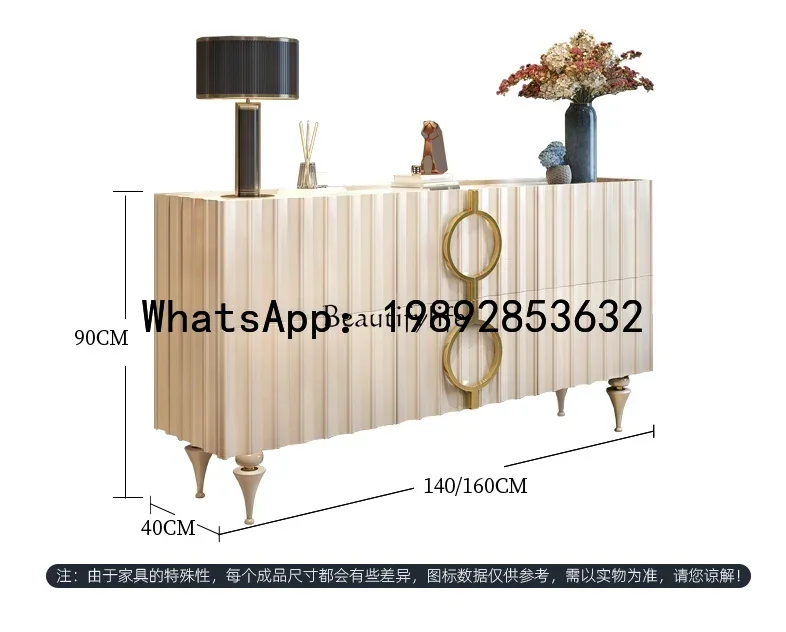 Mobile da ingresso di lusso QQ 1LLight, armadietto decorativo per soggiorno in villa di fascia alta