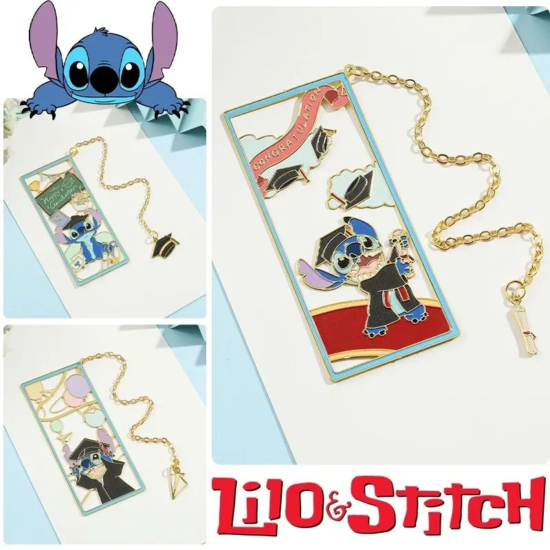 

Stitch Disney Bookmark Metal Pendant Cartoon Book Mark Anime Stationery Reading Page Marker Cute Student Prize School Supplies