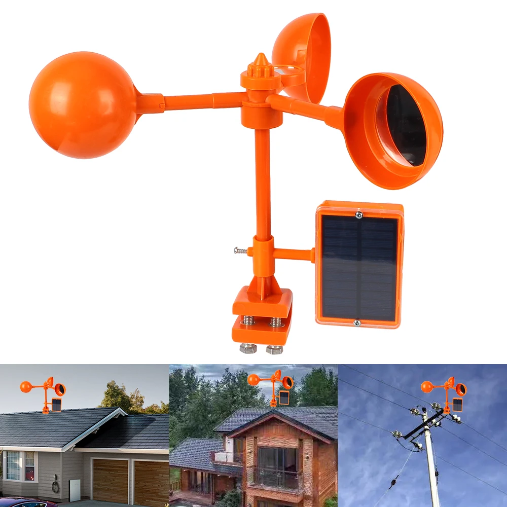 

360 Degree Rotating Reflector Bird Pest Repeller Drive Away Bird Device Ultrasonic Solar