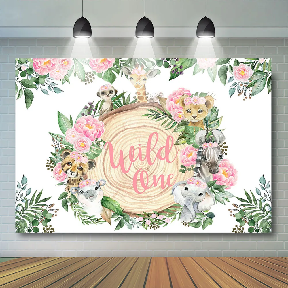 Mocsicka Wild One Baby Shower decoración de fiesta telón de fondo niño niña niños cumpleaños personalizar fotografía fondo Prop pastel Smash foto