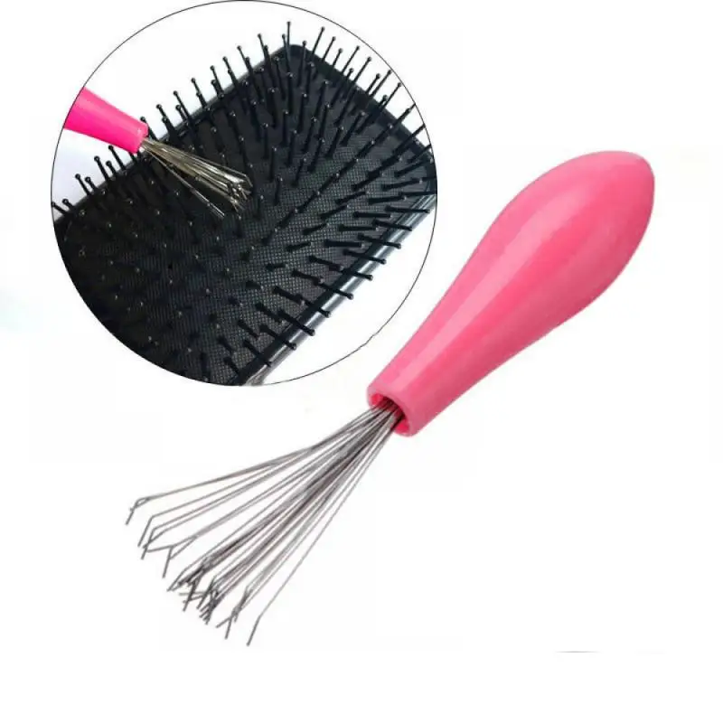 Mini Comb Hair Brush Cleaner Plastic Handle Cleaning Brush Remover Embedded Beauty Tools Cleaning Products Cleaning Supplies