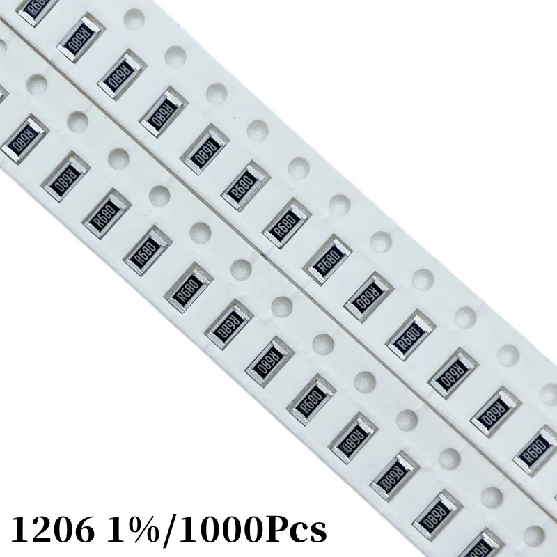 

1000Pcs 1206 1% Smd Resistor 3.3 33 330 3.3K 33K 330K 3.3M 9.1 91 910 9.1K 91K 910K 36 360 3.6K 36K 360K 1.5 15 150 1.5K 15K Ohm