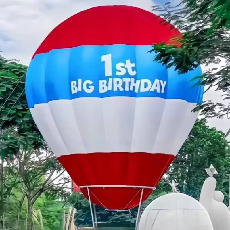 Nadmuchiwane logo, duży, nadmuchiwany balon na ogrzane powietrze z PVC do reklamy na zewnątrz w supermarkach, z dmuchawą, łatwy montaż, lekki.