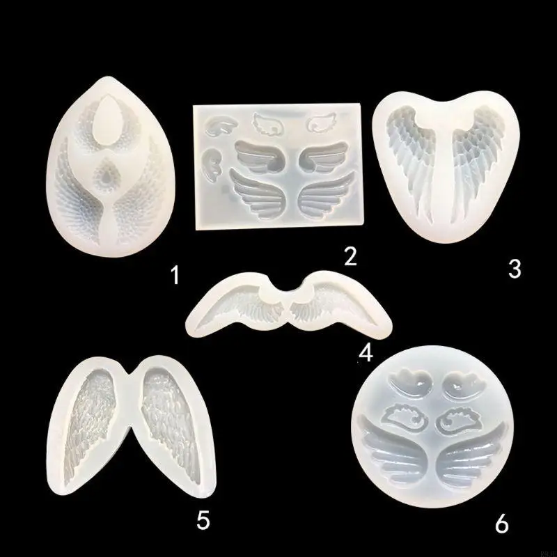 

R9JE Angel Evil Wings Pendant Resin Casting Mold Silicone Mold Jewelry Making Tools