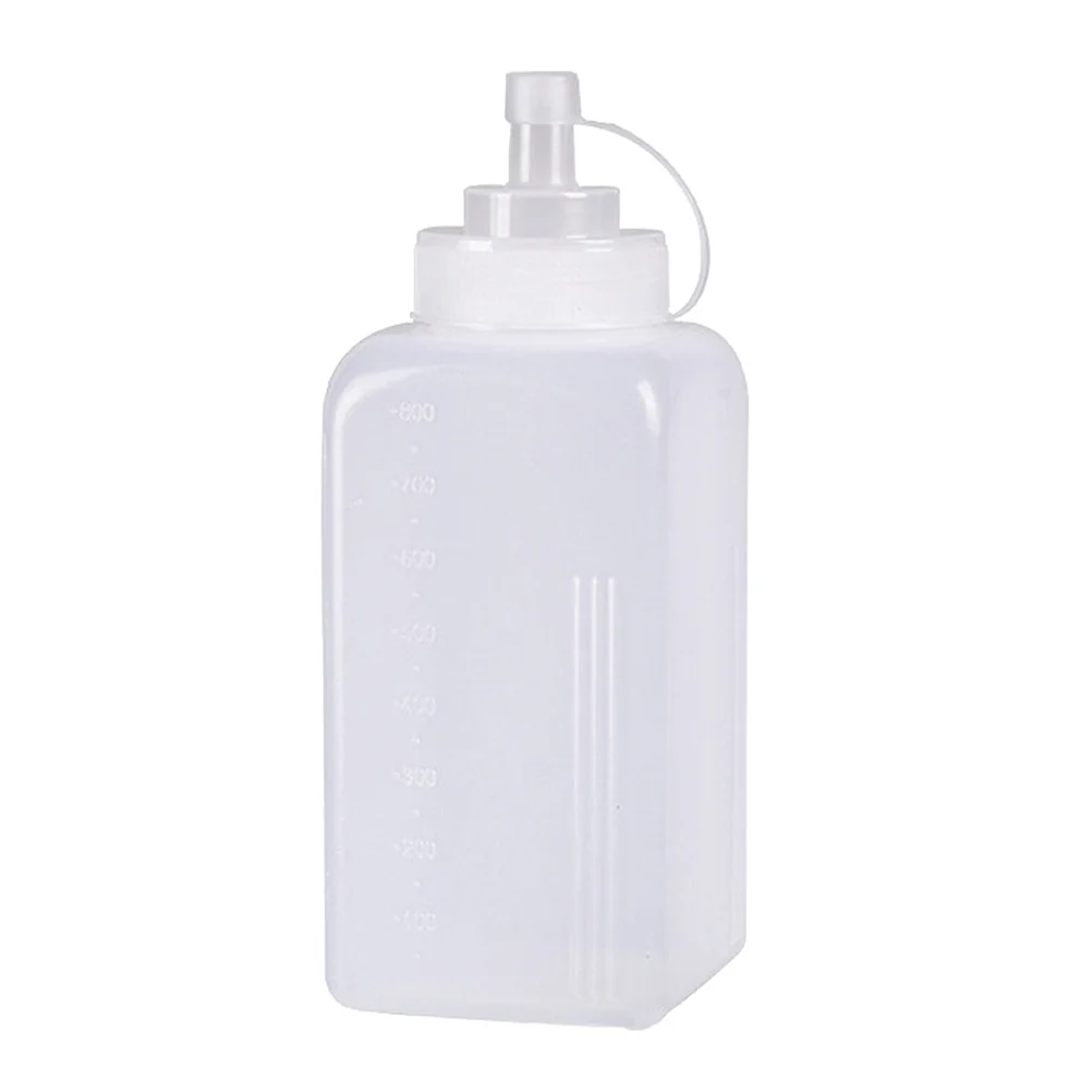 

800 Ml Food Grade Squeeze Bottle Sauce Dispenser Acid Resistant Condiment Mustard Ketchup Plastic Bottle