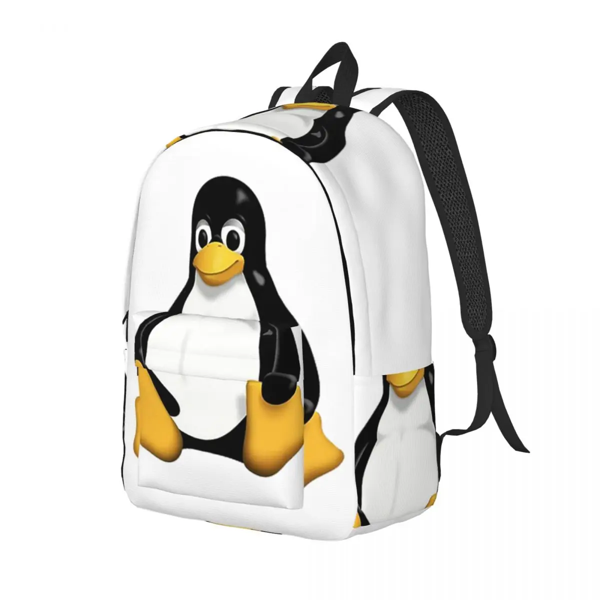 Tux Linux Mascot Student Backpack School Bag Hiking Travel Daypack for Men Women Fashion Bookbag Shoulder Bags