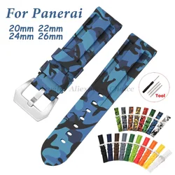 20mm 22mm 24mm 26mm Soft Silicone Rubber Watch Strap for Panerai PAM441 359 111 Sport Band for Omega Men Bracelet Replacement