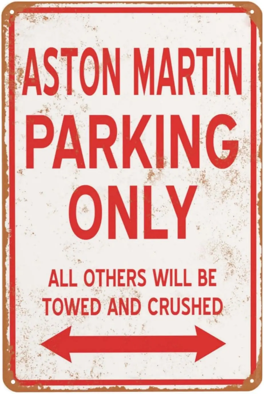 Vintage Metal Sign Aston Parking Only Funny Decor Plaque Poster, Home Bedroom Bathroom Washroom Garage Backyard Garden Farmhouse
