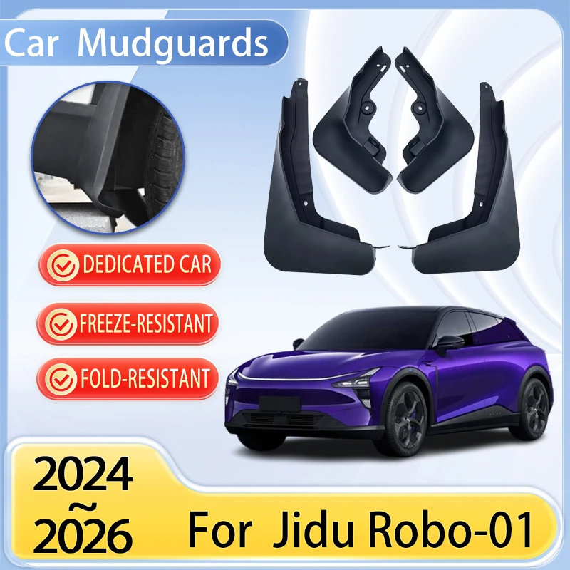 

Car Mudguards Parts For Jidu Robo 01 Ji Yue 01 Accessories 2024 2025 2026 Mudflaps Tool Splash Fender Flare Cover Guard Auto Mud