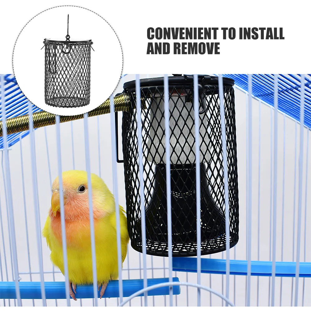 

2Pcs Reptile Heat Lamp Protective Metal Mesh Cover Anti-Scalding Lampshade Durable Cage Reptile Supply Bird Heat Lamp Lampshade