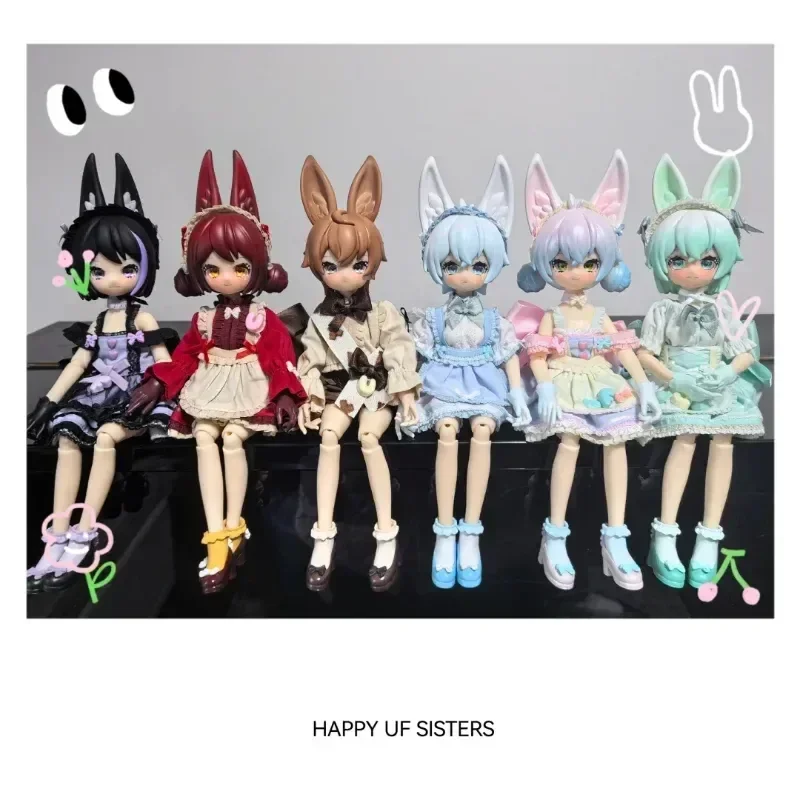 

Original Ufdoll Mini Tea Series Blind Box Movable Bjd Doll Limited Limit Elevator Series Decoration Desktop Model Figurine Toys