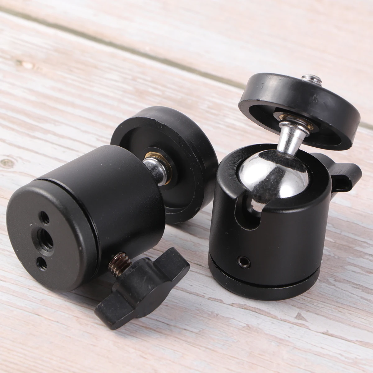 

2 Pcs Ball Head Tripod Gimbal for Travel Photography Camcorder 1/4" Vlogging Mini