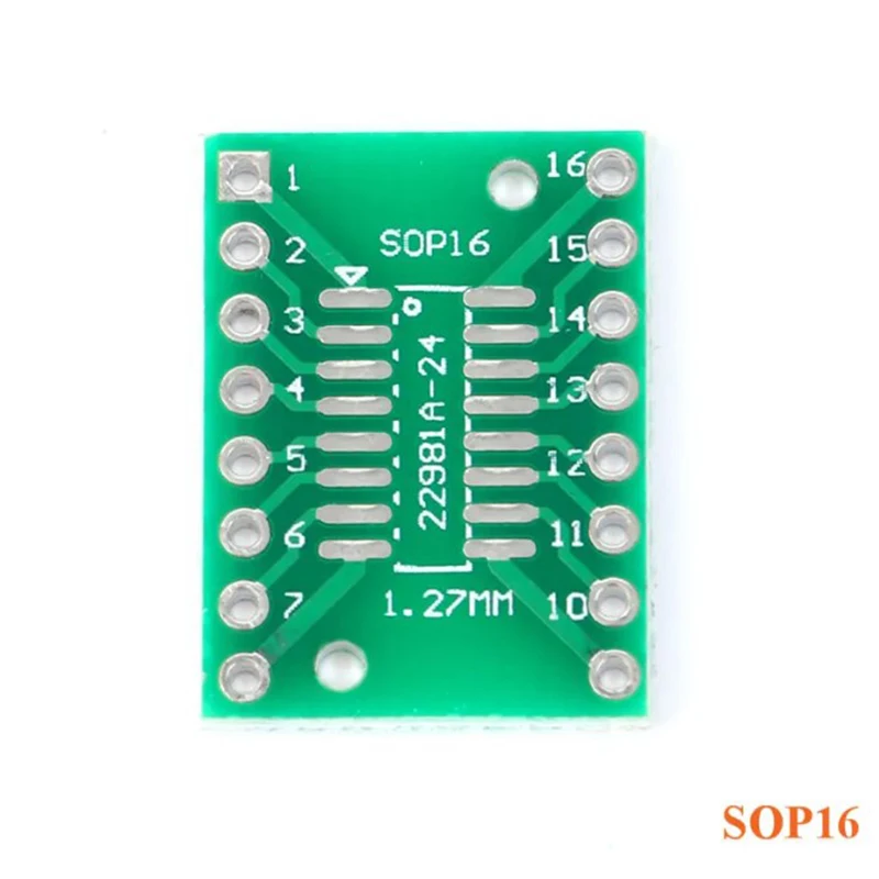 50pcs SOP16 SSOP16 TSSOP16 Pinboard to DIP16 Adapters Plate Converter Board 0.65mm1.27mm IC Socket PCB Integrated Circuits