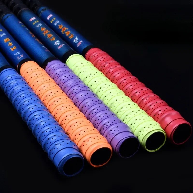 

1Pc Tennis Overgrips Tape Anti-Slip Film Punching Sticky Grip Tape Sport Badminton Racket Grips Sweatband Fishing Rods Over