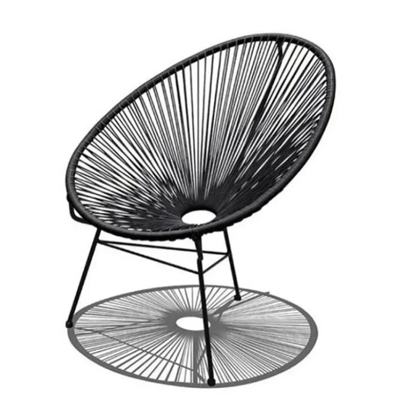 Modern outdoor camping chair for garden courtyard balcony rattan stable portable fishing Breathable hollow out chair stool