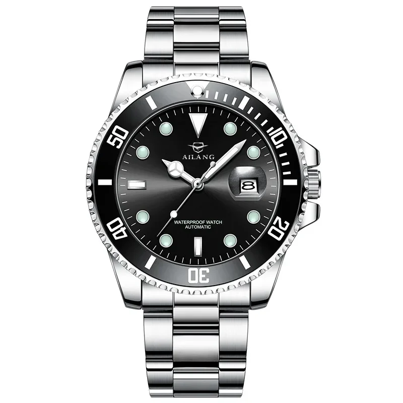 2025 Ailang Men's Fashion Automatic Mechanical Watch Trendy Business Leisure Waterproof Multi-Functional Timepiece