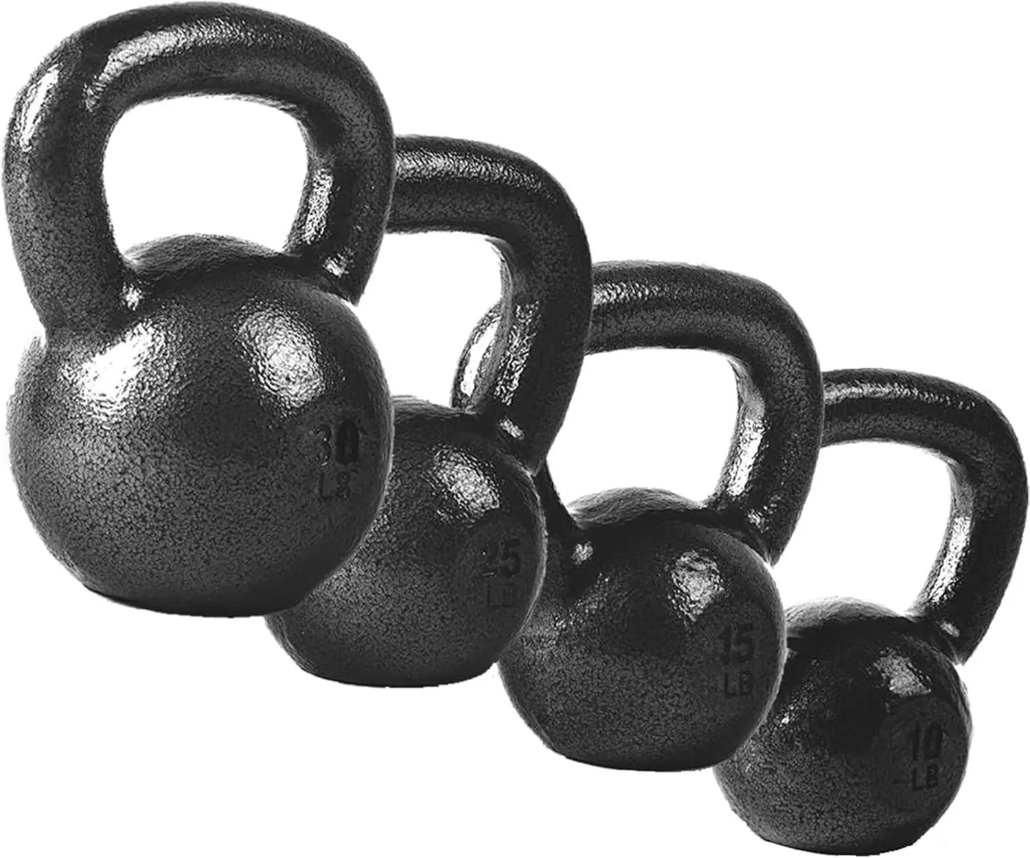 Cast Cast Iron Kettlebell Set, Black, 80 LB Total, Includes 10 LB, 15 LB, 25 LB and 30 LB Kettlebells - Aliexpress Deal