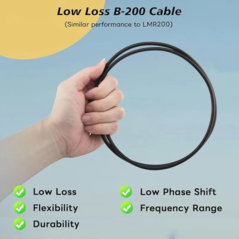 100cm AR-152 AR-148 SMA Male To Female Two Way Radio Antenna Coaxial Extend Cable For Baofeng UV-5R UV-82 UV-9R Walkie Talkie view 6